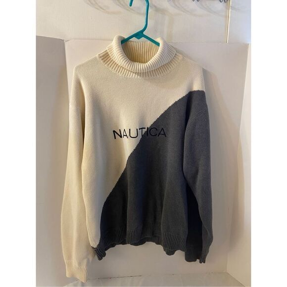 Nautica Other - Nautica xxl color block turtleneck sweater 100 cotton rn#67835